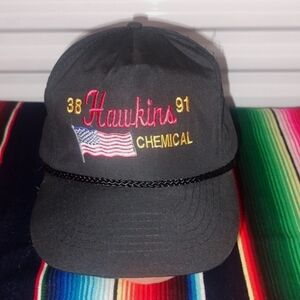 Vtg Hawkins Chemical 1938 Embroidered Snapback Hat Cap w/Rope